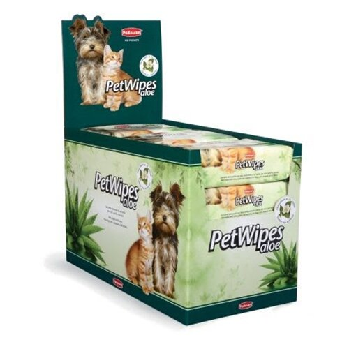Серветки вологі для собак і кішок Padovan Pet Wipes Aloe, 40 штук