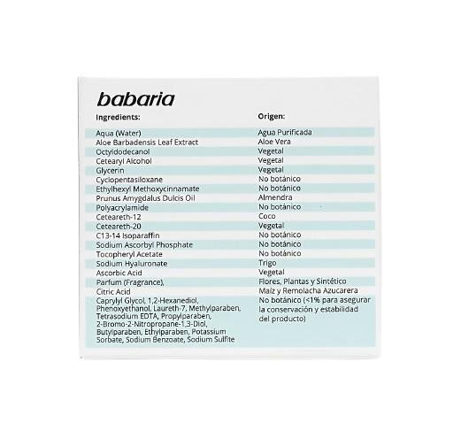 Крем для обличчя Babaria Aloe проти зморшок з алое вера, 50 мл
