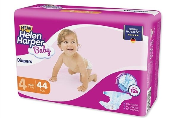 Підгузки Helen Harper Baby розмір 4 Maxi, 7-18 кг, 44 шт