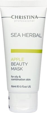 Маска краси для обличчя Christina Sea Herbal Apple на основі морських трав для жирної та комбінованої шкіри "Яблуко", 60 мл