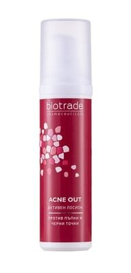 Лосьйон для обличчя Biotrade Acne out проти вугрового висипу активний, 60 мл