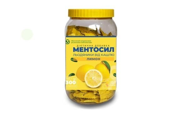 Ментосил VitaCore льодяники від кашлю зі смаком лимона №300
