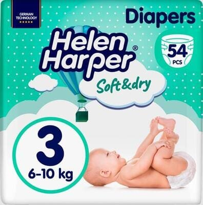 Підгузки Helen Harper S&D розмір 3 Midi, 6-10 кг, 54 шт