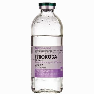 Глюкоза розчин д/інф. 10 % по 200 мл у пляш.