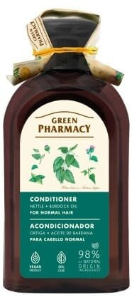 Бальзам-кондиціонер Green Pharmacy Кропива і реп'яхова олія для нормального волосся, 300 мл