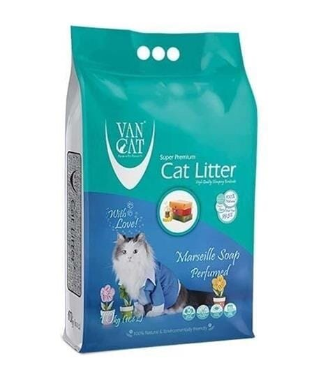 Наповнювач для котячого туалету VanCat Super Quality Marseille Soap бентонітовий комкуючий, 5 кг