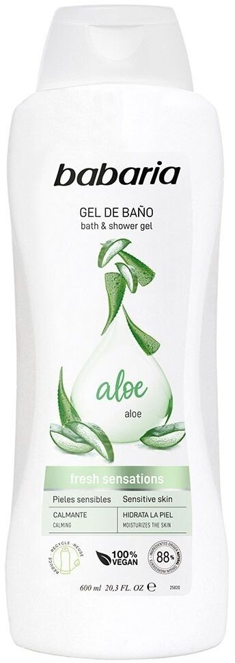 Гель для душу та ванни Babaria Aloe з алое, 600 мл