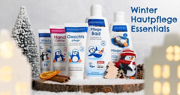 Набір Paediprotect Зимовий дитячий (крем від негоди 30 мл + крем для рук 75 мл + крем для обличчя 75 мл + олія 200 мл + піна 250 мл + грілка)