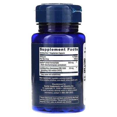 Пробіотик при сезонній алергії Life Extension Florassist Immune & Nasal Defense, 30 вегетаріанських капсул