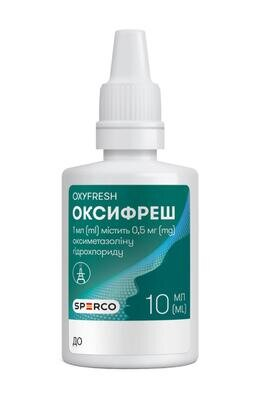 Оксифреш спрей наз. 0.5 мг/мл по 10 мл у конт. поліет.