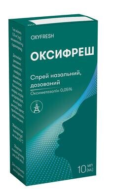 Оксифреш спрей наз. 0.5 мг/мл по 10 мл у конт. поліет.