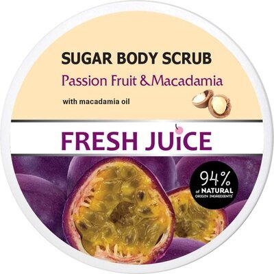 Цукровий скраб для тіла Fresh Juice Passion Fruit & Macadamia, 225 мл