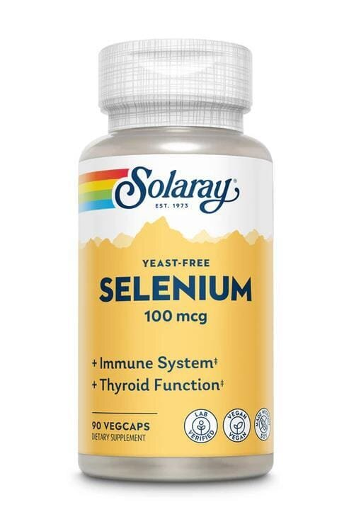 Селен Solaray Yeast-Free Selenium 100, 90 веганських капсул