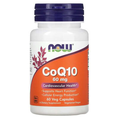 Коензим Q10 NOW CoQ10 60 мг вег. капсули №60