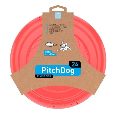 Іграшка літаючий диск Collar 62477 PitchDog для апортировки для собак, 24 см, рожева