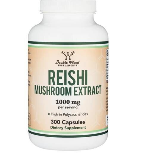 Гриба Рейші екстракт Double Wood Reishi Mushroom Extract 1000 мг, 300 капсул