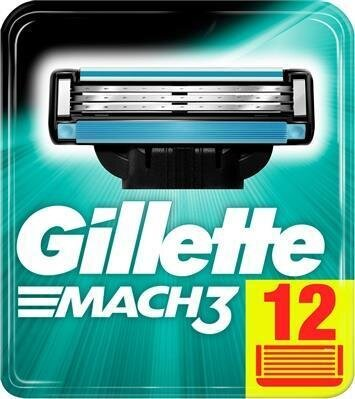 Картриджі змінні для гоління Gillette Mach 3, 12 шт