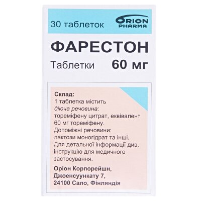 Фарестон таблетки по 60 мг №30 у флак.