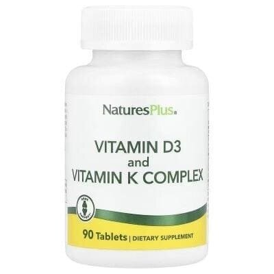 Вітамінний комплекс Nature's Plus Вітамін Д3 2500 МО і К2 120 мкг, 90 таблеток