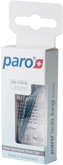 Міжзубні щітки Paro Swiss Interdental Isola long, х-тонкі, червоні, циліндричні, довгі, 3 мм, 10 шт