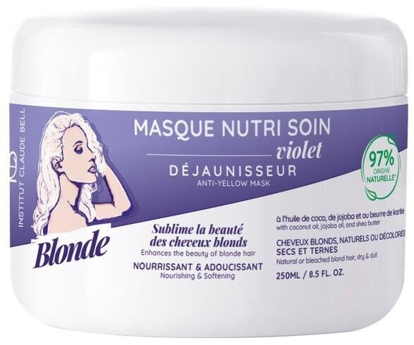 Маска для волосся Institut Claude Bell Blonde Nutrition фіолетовий відтінок для світлого волосся, 200 мл
