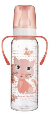 Пляшечка Canpol Babies 11/845 Кольорова ферма з малюнком і ручкою BPA Free, 250 мл