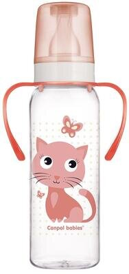 Пляшечка Canpol Babies 11/845 Кольорова ферма з малюнком і ручкою BPA Free, 250 мл