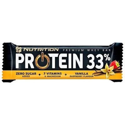 Батончик Go On Nutrition Protein 33% ваніль-малина, 50 г