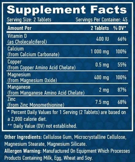 Кальцій, Магній та Цинк Haya Labs Calcium Magnesium & Zinc With Vitamin D, 90 таблеток