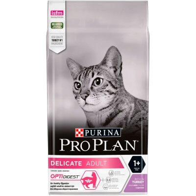 Корм сухий для дорослих котів Purina Pro Plan Delicate Turkey зі смаком індички, 1,5 кг