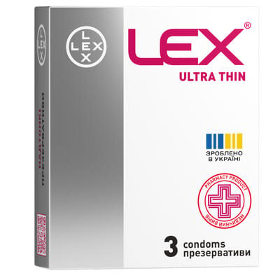 Презервативи Lex Ultra thin ультра тонкі, 3 штуки