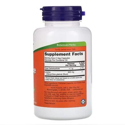 Солодки корінь NOW Licorice Root 450 мг вег. капсули №100