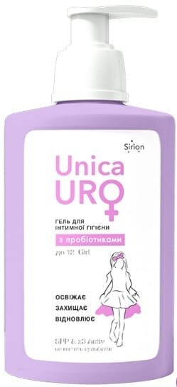 Гель для інтимної гігієни UnicaUro Girl з пробіотиками, 250 мл