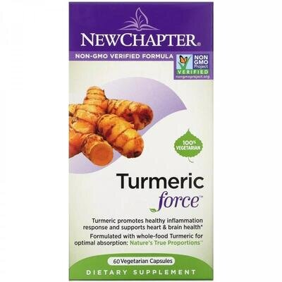 Куркумин New Chapter Turmeric Force, 60 вегетаріанських капсул