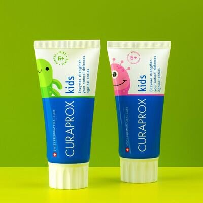 Зубна паста Curaprox Kids дитяча з фтором, з 6 років, солодка м'ята, 10 мл