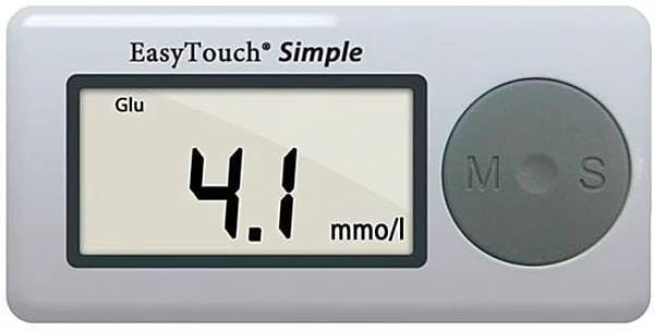 Глюкометр Easy Touch ET-1002 для вимірювання рівня глюкози у крові (без кодування)