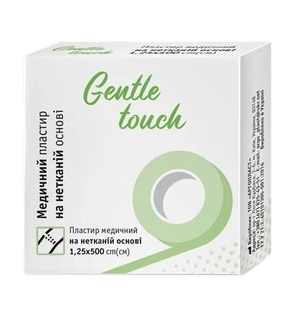 Пластир медичний Gentle touch на нетканій основі 1,25 см х 500 см, 1 штука