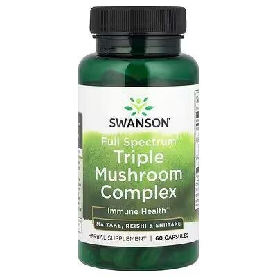 Грибний комплекс потрійний Swanson Full Spectrum, 60 капсул