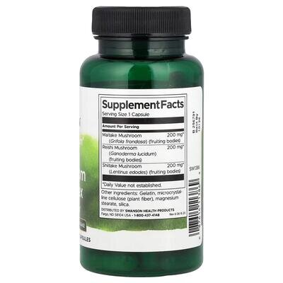 Грибний комплекс потрійний Swanson Full Spectrum, 60 капсул