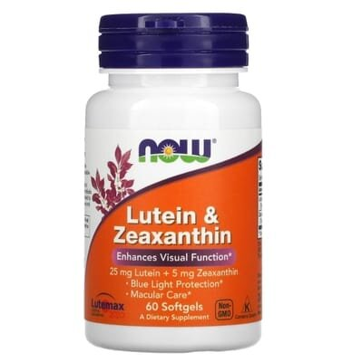 Лютеїн та зеаксантин NOW Lutein & Zeaxanthin м'які капсули №60