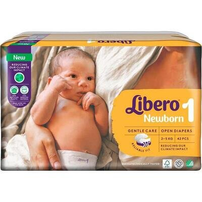 Підгузки Libero Newborn розмір 1, 2-5 кг, 42 шт