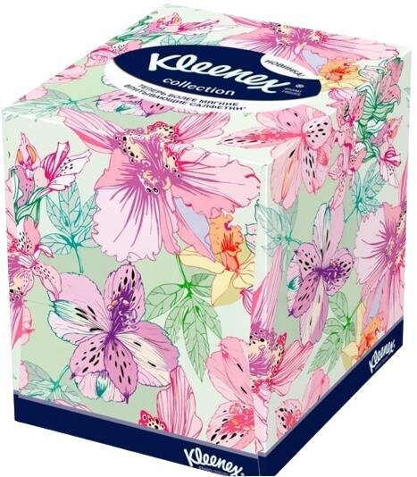 Серветки косметичні Kleenex Collection двошарові в коробці, 100 шт