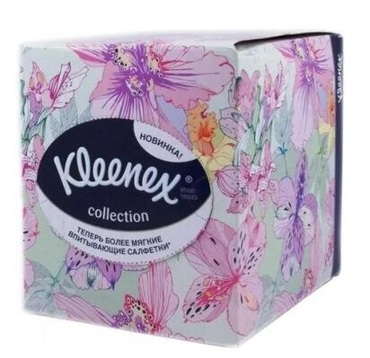 Серветки косметичні Kleenex Collection двошарові в коробці, 100 шт