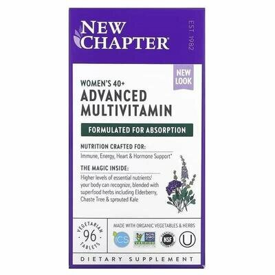 Мультивітаміни для жінок 40+ New Chapter Woman's Advanced 40+ Multivitamin, 96 таблеток