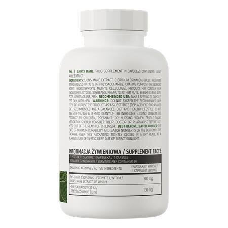 Левова грива OstroVit Lion's Mane, 60 капсул