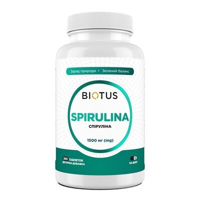 Спіруліна Biotus Spirulina таблетки по 500 мг №200