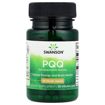 Піролохінолін хінон Swanson PQQ Pyrroloquinoline Quinone 20 мг, 30 капсул