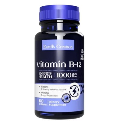 Вітамін В12 Earth's Creation Vitamin B-12 Sublingual 1000 mcg, 60 таблеток