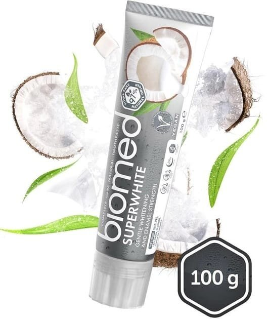 Зубна паста Biomed Superwhite дбайливе відбілювання та захист емалі, 100 г