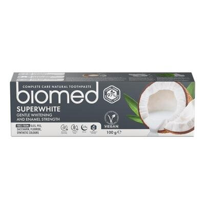 Зубна паста Biomed Superwhite дбайливе відбілювання та захист емалі, 100 г